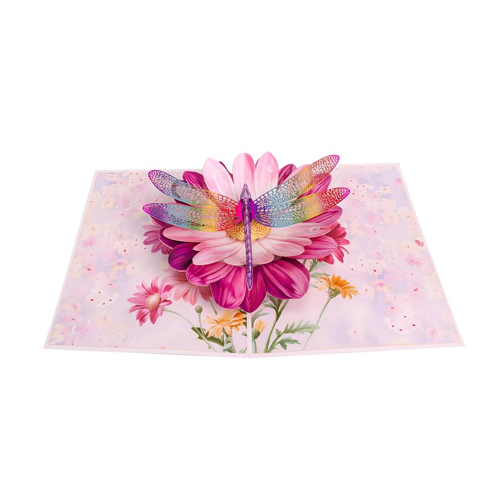 3D   Series Bouquet Folding Greeting Card, Paper Sculpture Flower Festival Blessing Gift