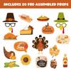 20pcs Thanksgiving Photo Booth Prop Turkey Pumpkin Props Autumn Themed Birthday Party Decoration Thanksgiving Day Party Supplies