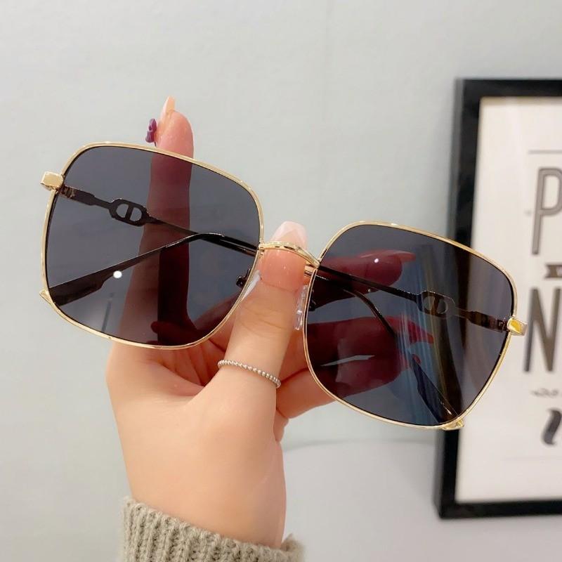 2PCS New Fashion Beach Gradient Sunglass Lady Retro Shades Eyeglasses