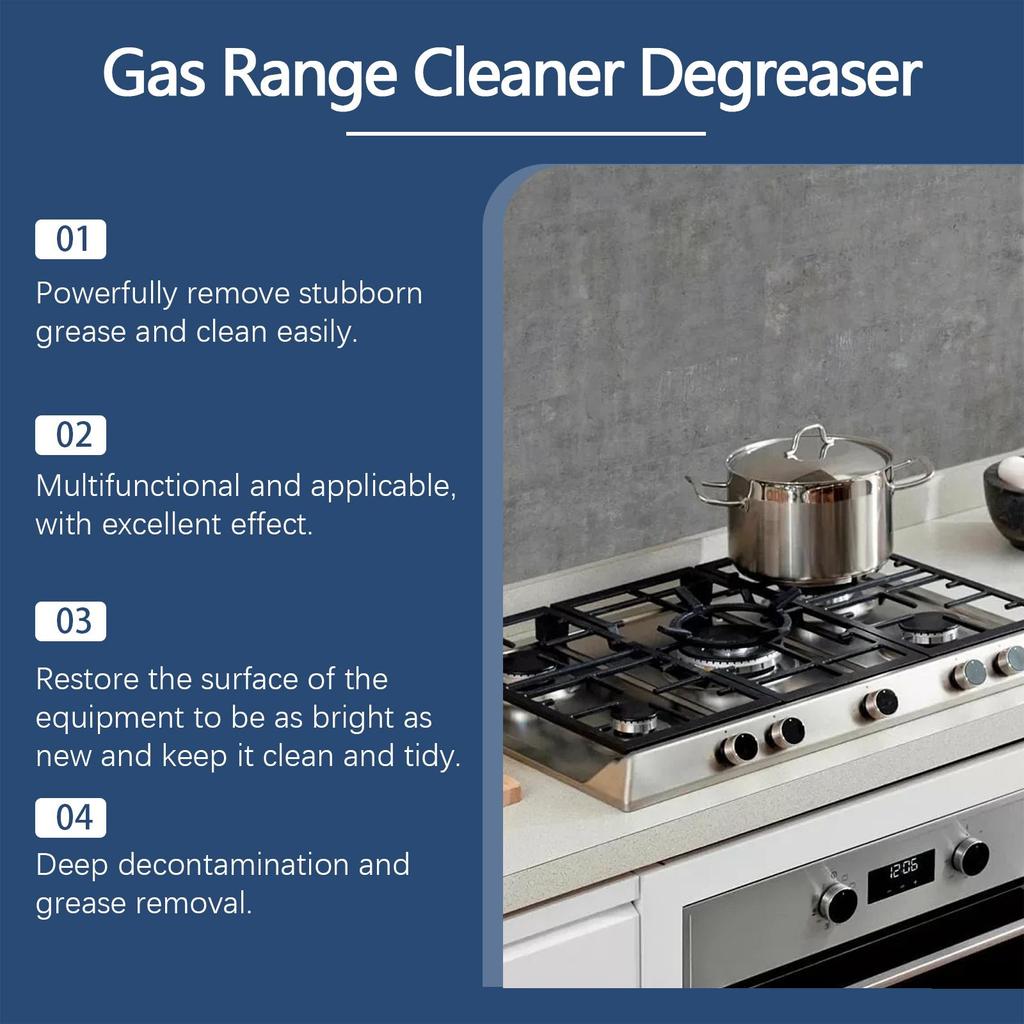 Gasherdreiniger Gasherd Multifunktionaler Entfettungsreiniger Herd Glänzt wie Neu