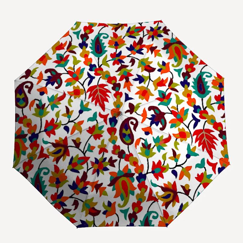 

1pc Floral Mandala Pattern Umbrella - Portable Home Essential, Durable Iron Frame with Rod Structure, Fashion Lovers yy250910031
