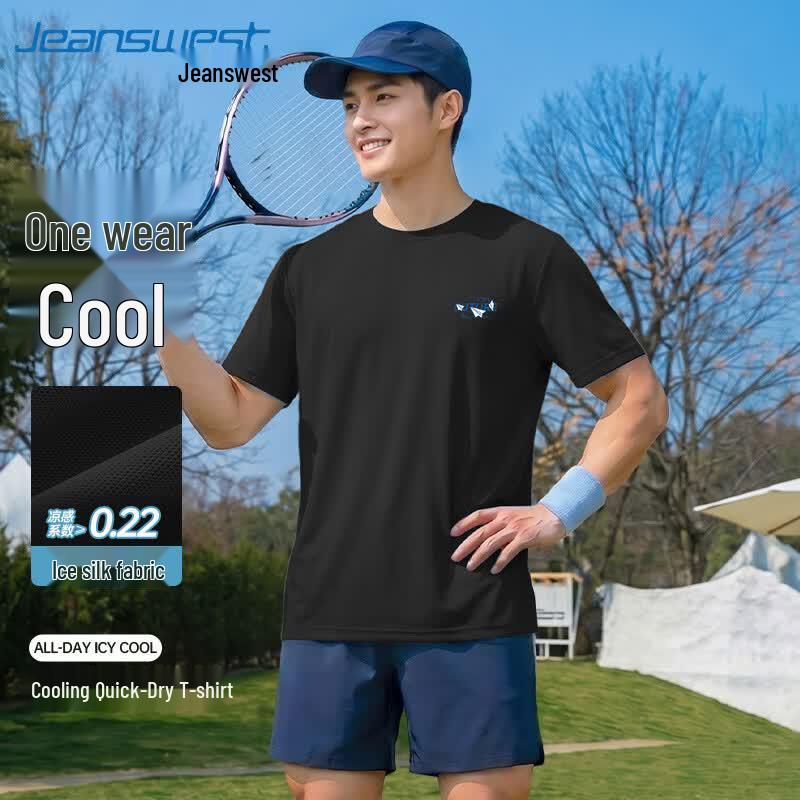 Jeanswest Men s Ice Silk Breathable Sports T-Shirt L