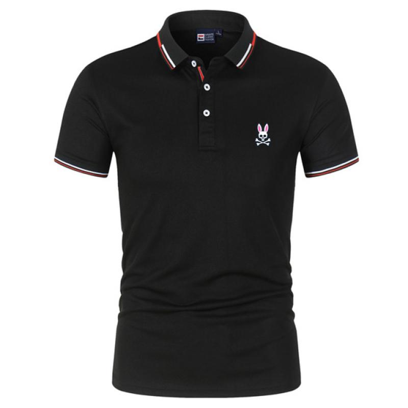 Men's T-shirt Polo Shirt Skull Rabbit Head New Summer Fashion Casual Short Sleeve Business Breathable Sports Print Golf Top