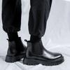 Outdoor Mens Slip On Shoes Winter All-match Chelsea Men's Boots Fashion 2024 New Leather Ankle Boots Tendon Sole Wear Work Boots