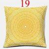 Bright Yellow Simple Geometric Series Pillow Gift Home Office Decoration  Bedroom Sofa Car Cushion Cover