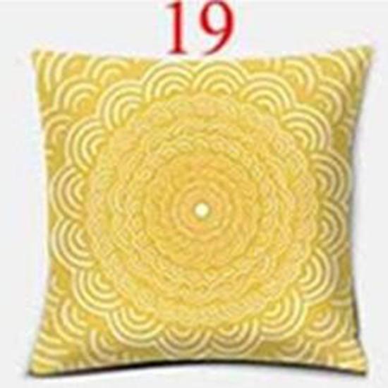 Bright Yellow Simple Geometric Series Pillow Gift Home Office Decoration  Bedroom Sofa Car Cushion Cover