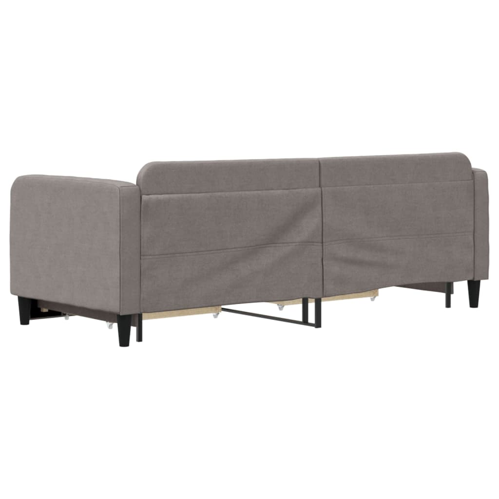 Vidaxl Sofa Bed With Drawers, Taupe, 80X200 Cm, Fabric