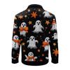 Men's Halloween Printed Corduroy Button Shirt