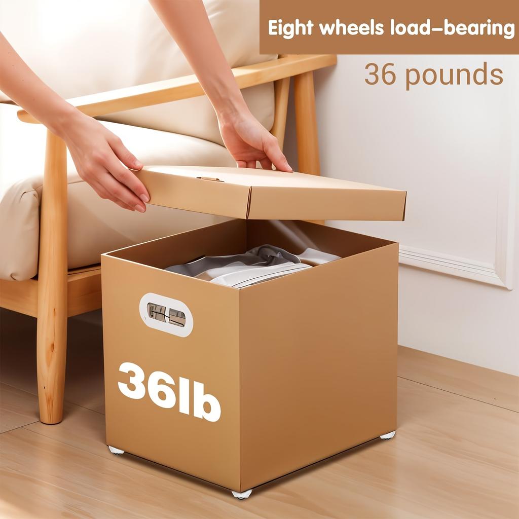 Selbstklebende Mini-Rollen, 360° Schwenkräder für Küchengeräte, Büro-Mülleimer, Aufbewahrungsboxen & kleine Möbel