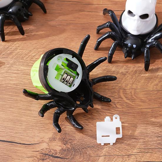 Halloween Spider Tea Lights LED Flameless Spider Candle Holder Light Battery Operated Spider Eyeballs Lamp for Home Decoration