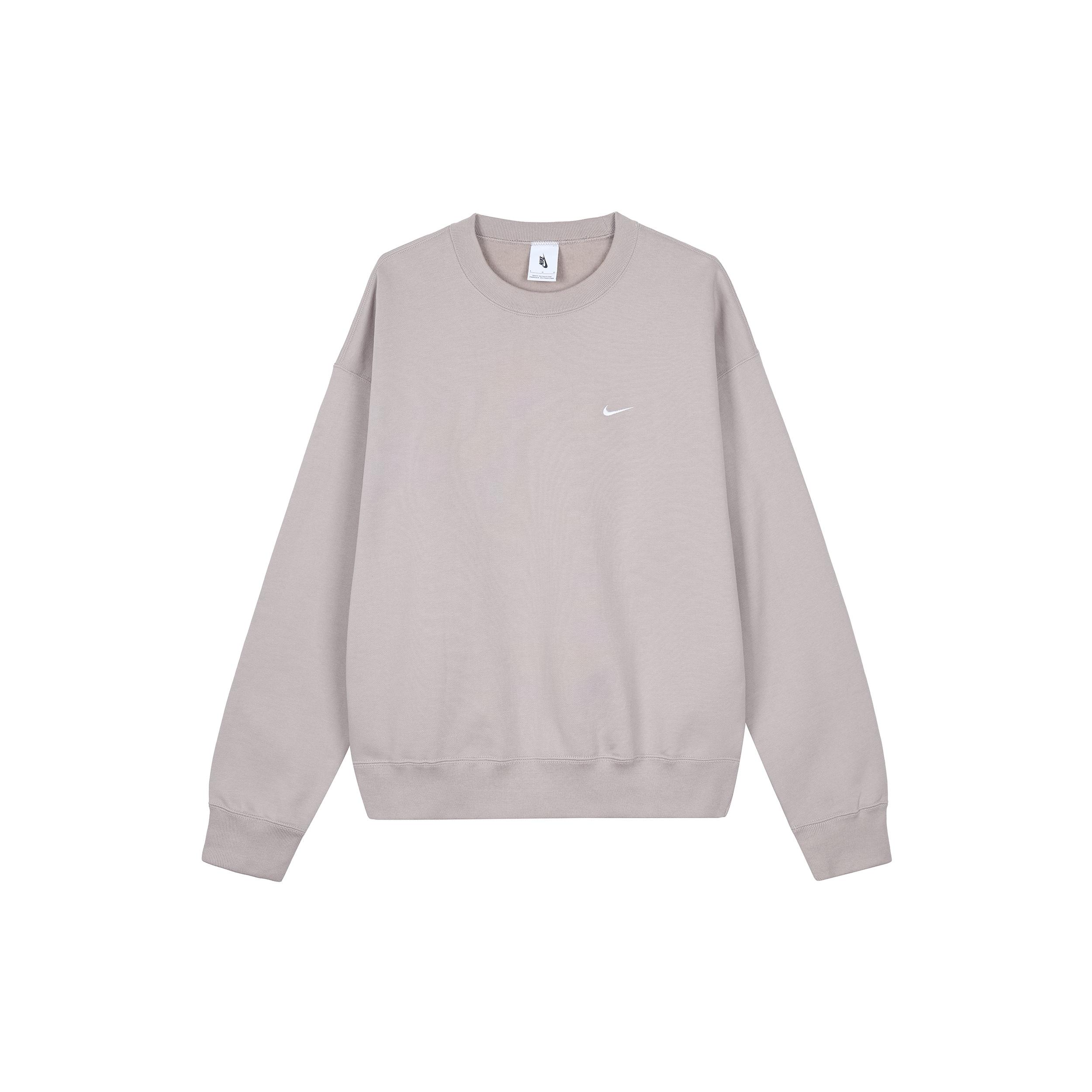 Men s Nike Lab Fleece Crew Solid Color Plush Stay Warm Sports Round Neck Pullover Yellow DA0318-245 XL