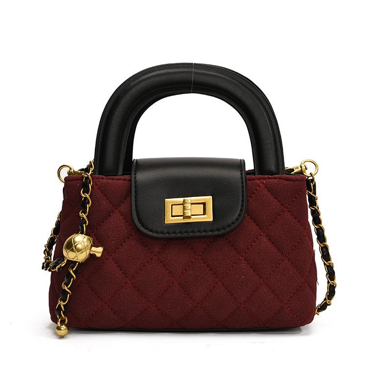 Lingge Chain Bag Women's 2025 New Autumn Retro Fashion Handbag Niche Commuter One-shoulder Crossbody Bag