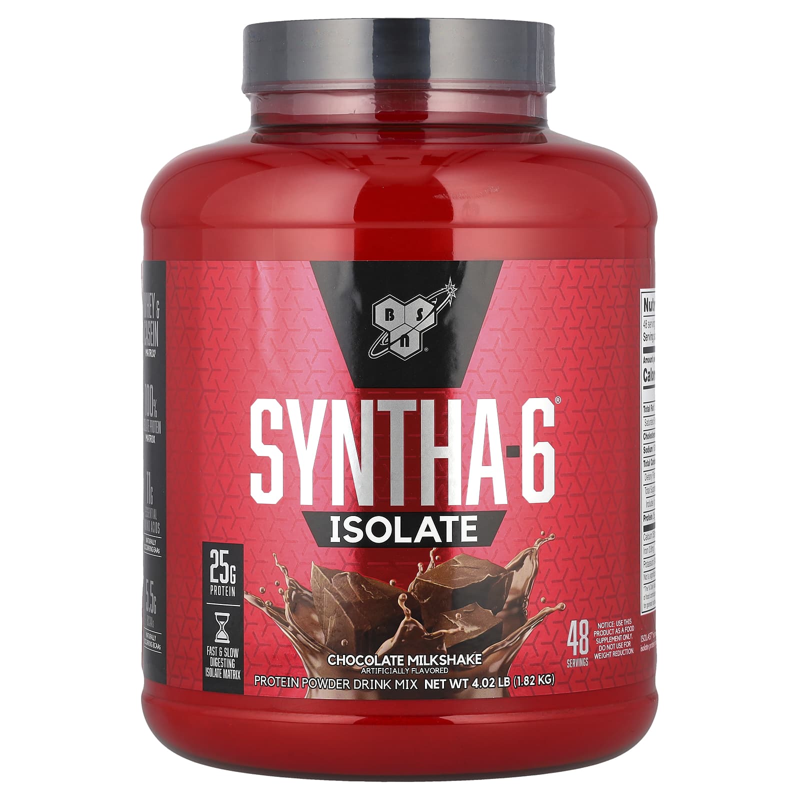 

Syntha-6 Isolate, Protein Powder Drink Mix, Chocolate Milkshake, 1.82Kg(4.02Lb)