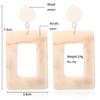 New Popular European and American Style Acrylic Wood Earrings, Simple Resin Trendy Earrings