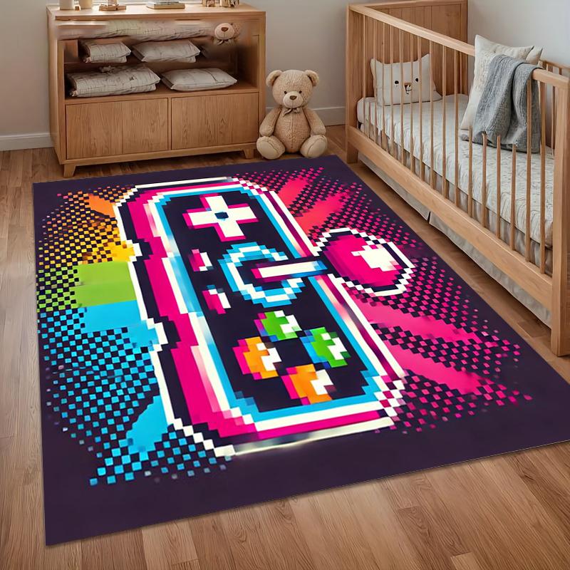 

Area Rug Carpet Soft Non Slip Retro Game Controller Floor Mat for Gaming Room Bedroom Kids Room Teen Gamer Boys Girls Home Decor 40cm x 60cm