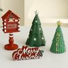 Weihnachtsbaumschmuck-Set aus Kunstharz Briefkasten-Statue Niedliche Tischdekorationen Kunsthandwerk Kreativer Mini-Weihnachtsbaum Party