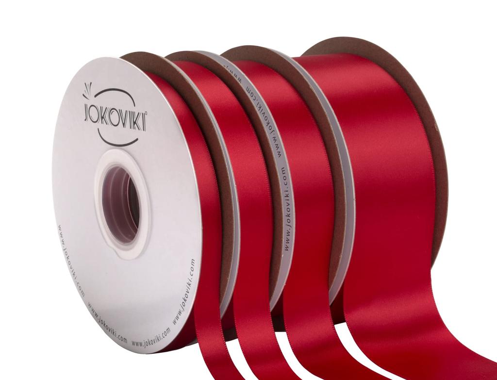 Scarlet Satin Ribbon 50mm Width Double Face Quality Satin For Gift Headbands 45 [JOKOVIKI] - Wrapping, Wedding, Invitations, Crafts, Apparel, -