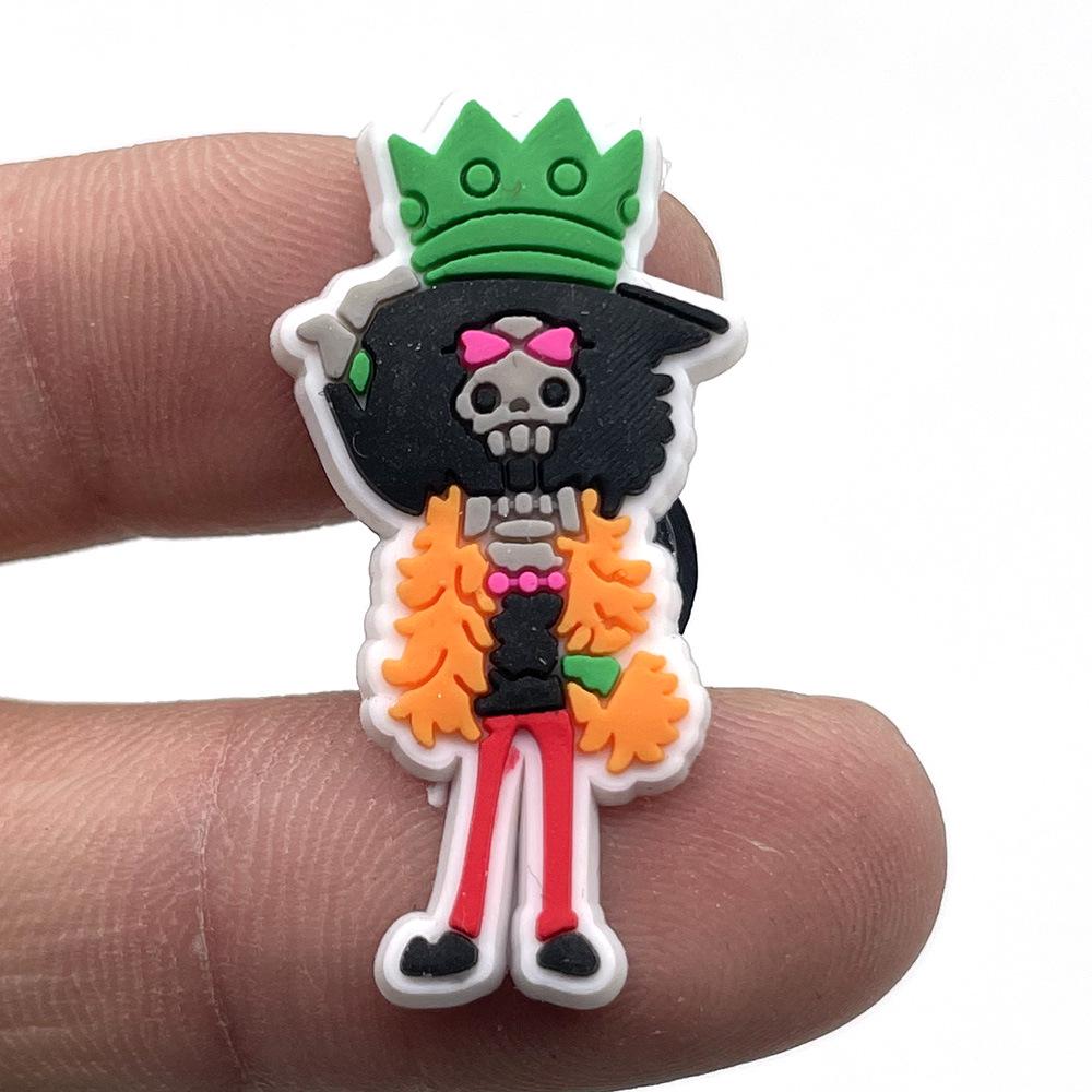 One Piece Cartoon Character Crocs Shoe Charms - Soft Rubber Decorative Accessories