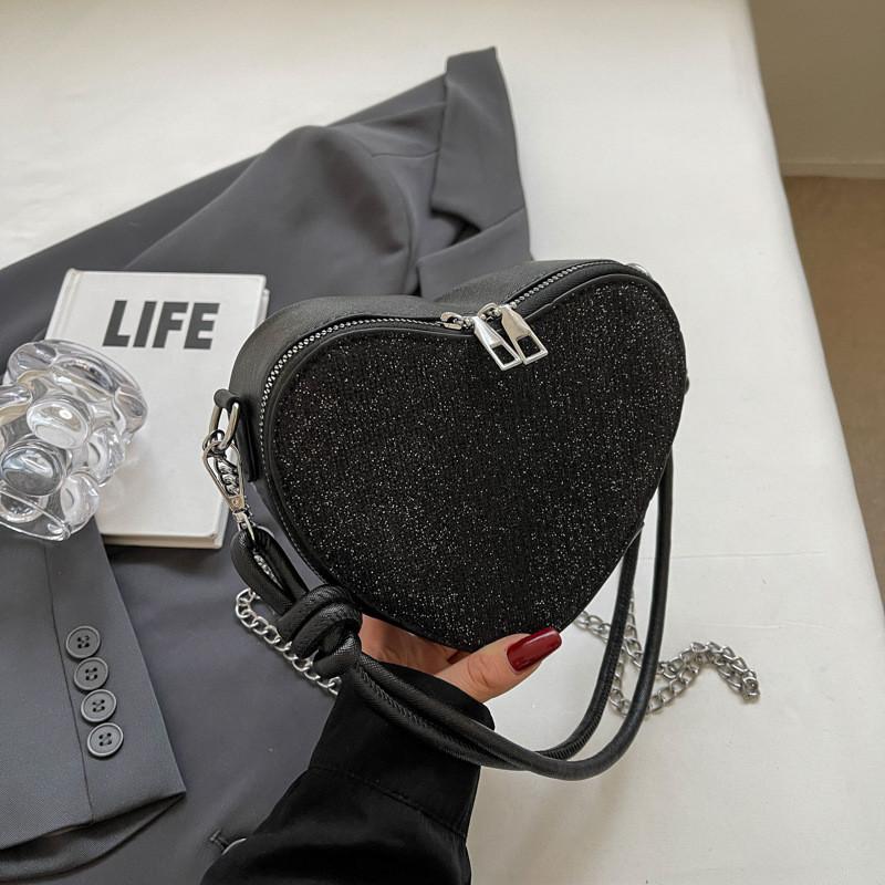 Simple Heart Bag 2024 New European And American Fashion Trendy Street Style Shoulder Bag For Ladies