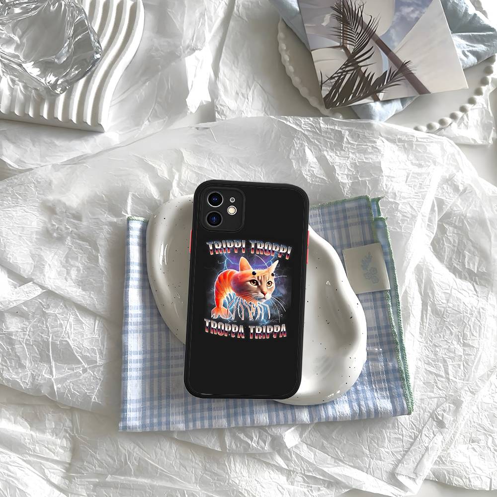 I-ITALIANS B-Brainrot Creative Animal For IPhone 11 12 13 14 15 16 Pro Max Plus Matte Translucent Phone Cover