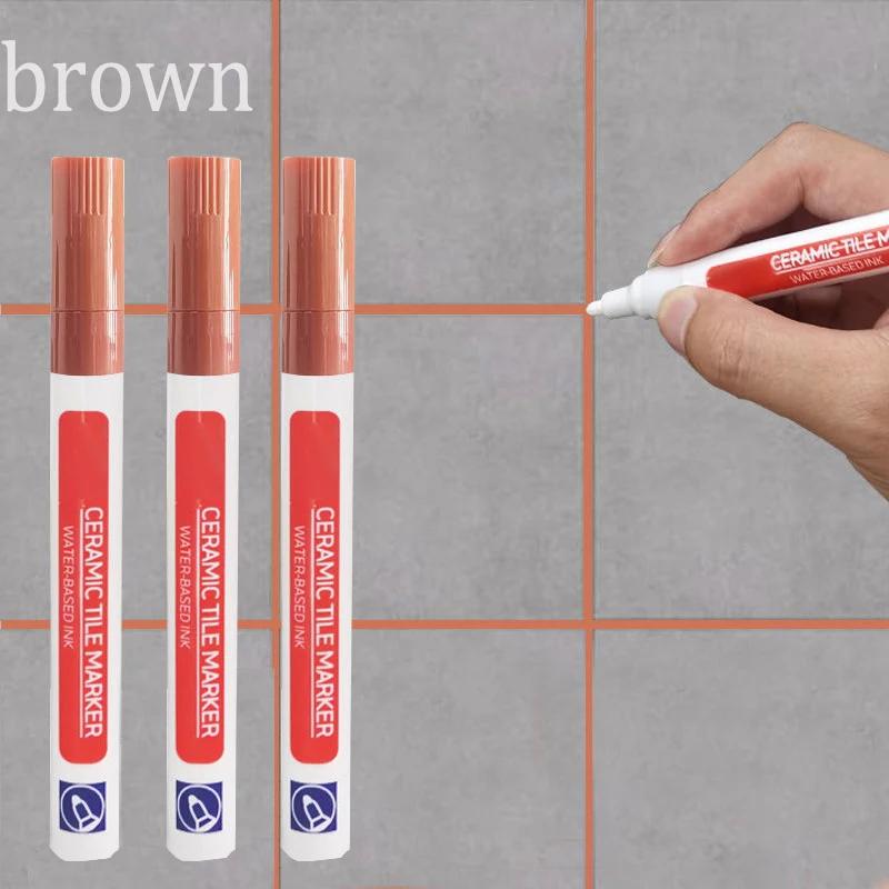 3PCS Ceramic Tile Bathroom Wall Floor Tile Gap Color Econtamination Seam Repair Pens Decontamination Seam Repair Tools YB005