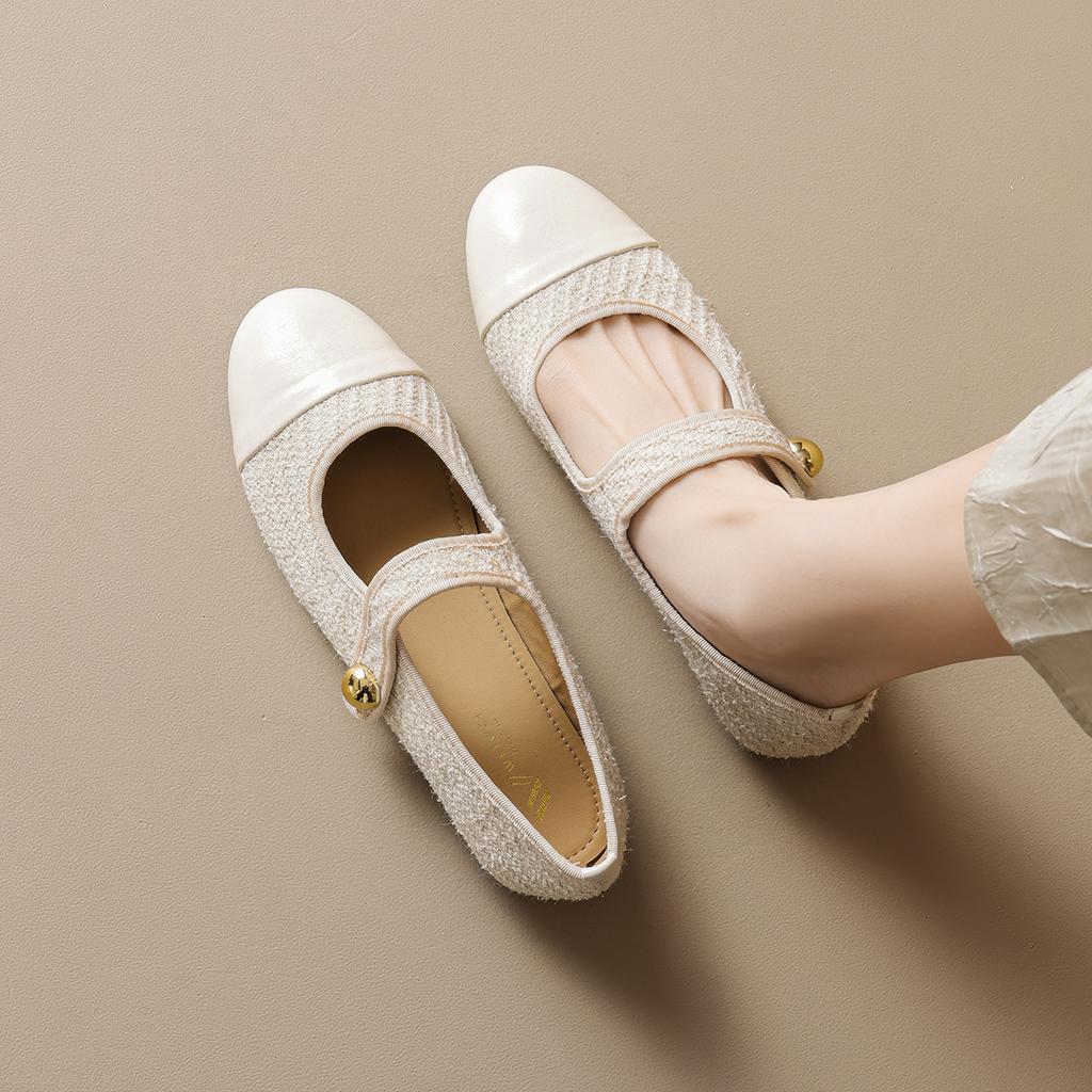 8388-5 Flat Bottom Shallow Mouth Single Shoes Women'S Spring Skirt French Mary Jane Shoes