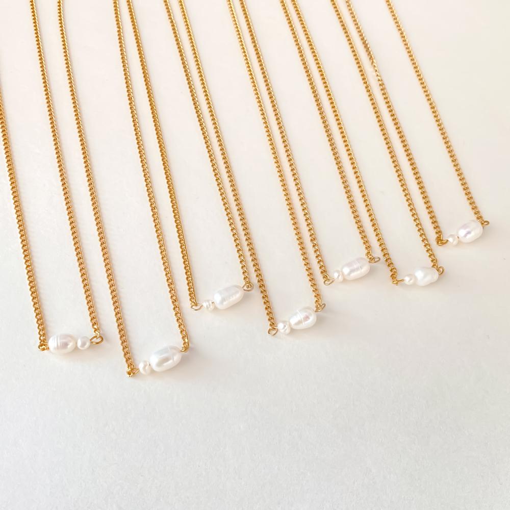 EMANCO Freshwater Pearls Pendant Necklace for Women Choker Necklaces Women Stainless Steel Necklace Fashion Jewelry