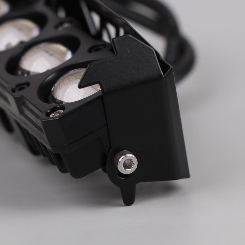 Motorcycle Led Spot Light Dual Color Hi/Low Beam Fog Lamps For Car Trucks Suv Utv Mini Lens Headlight Driving Light