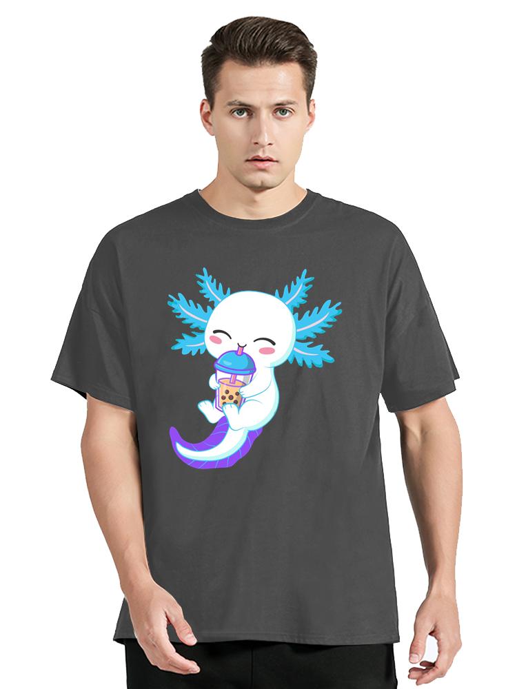 Ajolote Axolotl Übergroßes T-Shirt Sommer Herrenbekleidung Japanisch Fitness Fitness T-Shirt Anime Mode Baumwoll-T-Shirt Designer