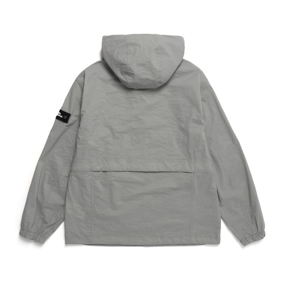 Nationalgeographic N241Uft940 Dimmer Woven Training Hoodie Anorak Stone Grey