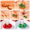 Cross-Border Christmas Light Bulb Geometric Earrings