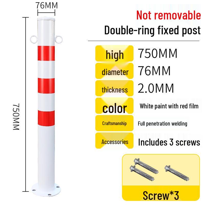 Reflective Steel Anti-Collision Parking Post with Lock