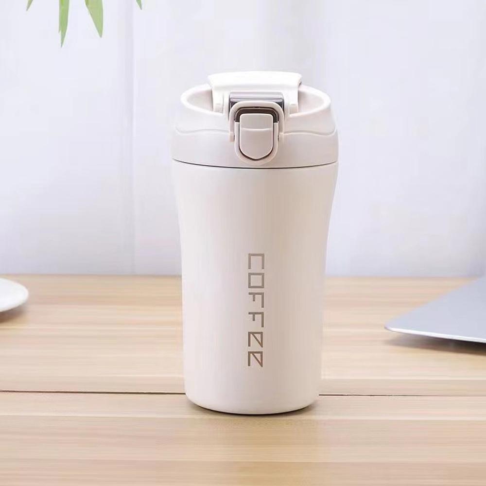 

14Oz Insulated Stainless Steel Travel Coffee Mug Spill Proof Travel Mug with Straw Reusable Drinkware for Hot and Cold Beverages