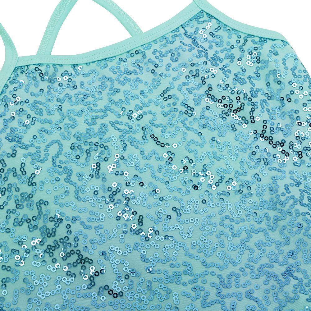 Kids Girls Ballet Dance Tutus Sleeveless Tulle Sequins Ballerina Dancewear Swan Lake Performance Costume Dance Dress Tutu Dress