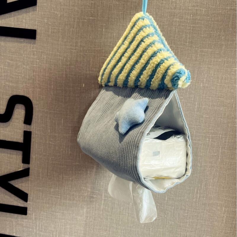 Small House Design Hanging Tissue Box - Cute Style Multipurpose for Bathroom and Kitchen