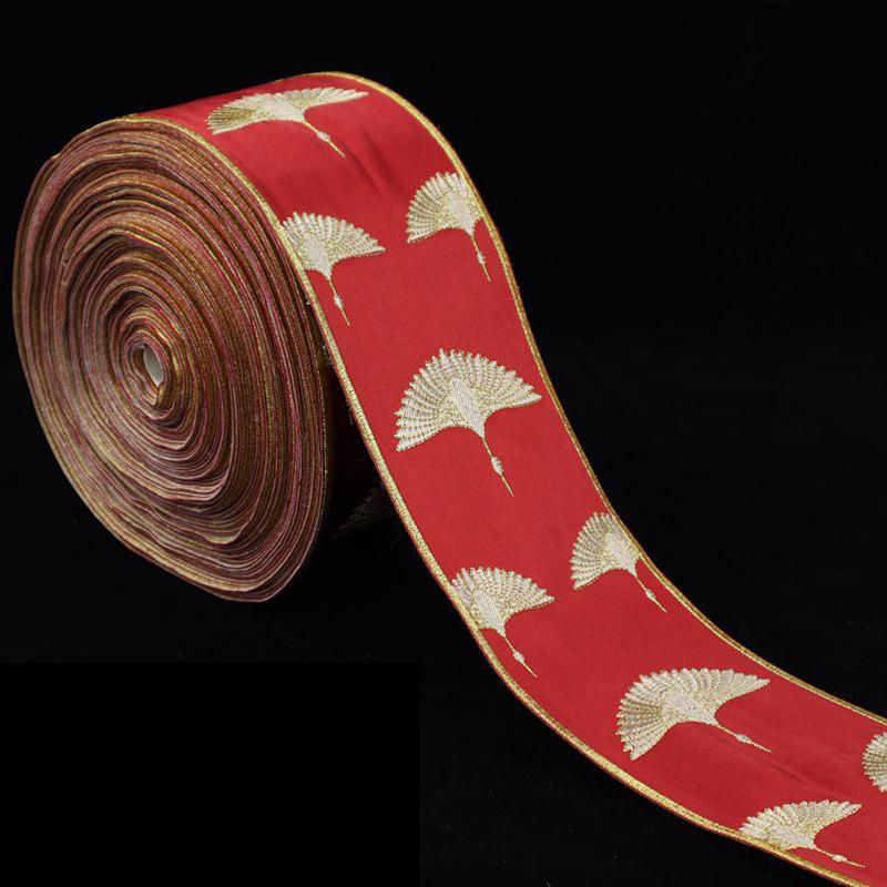 

1 метр ретро вышитая жаккардовая лента 10 см шириной кружевная отделка занавеска диванная подушка ханьфу одежда аксессуары для одежды DIY Craft