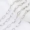 Bulk Stainless Steel Paperclip Chain Rectangle Link Chain Waterproof Component for Men Necklace Bracelet Jewelry Making