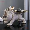 Decoration entrance porch home light luxury French pitbull shoe cabinet dog decoration