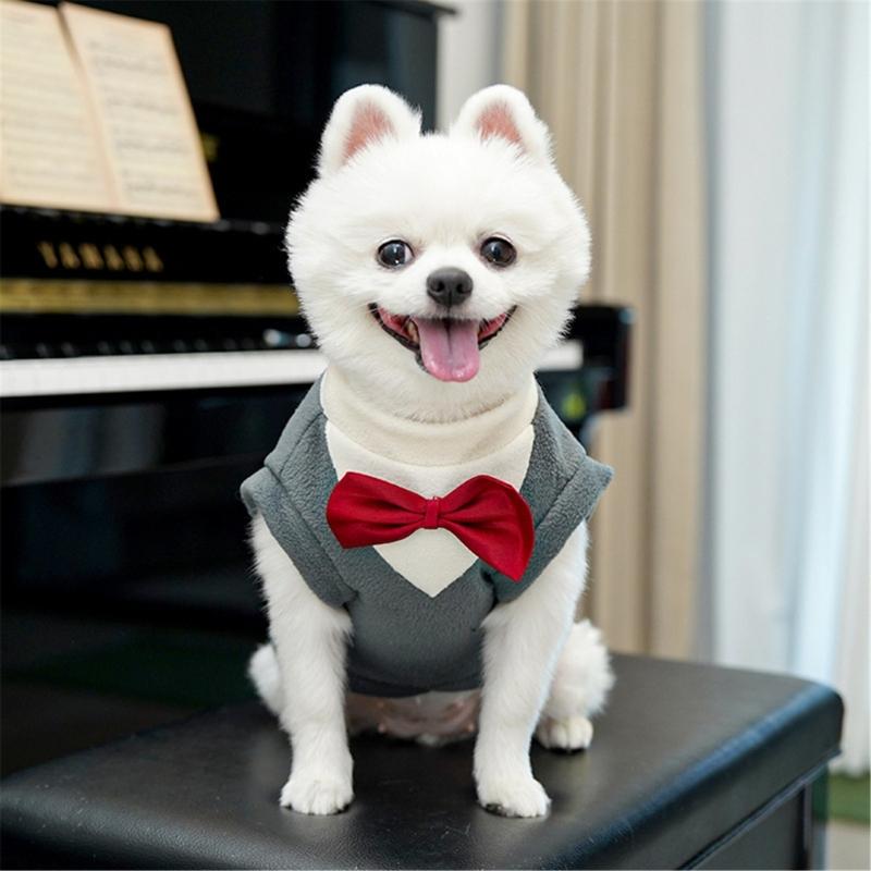 Jumpsuit Dog Pullover Furry Suit for Medium Dogs to Large Dogs for Winter Basic Jumpsuit Suit Thick Coat