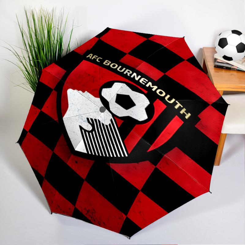 Automatyczny parasol z nadrukiem herbu AFC, 8-żebrowy, do podróży, na kemping, parasol codzienny, niezbędny prezent dla rodziny i przyjaciół