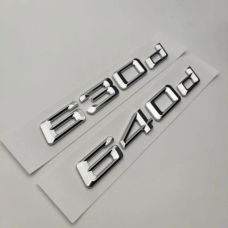 3D ABS Chrome Auto Letters Badge Decal Car Rear Trunk Sticker For BMW 6 Series GT F06 F12 F13 Logo 630d 640d Emblem Accessories