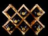 Anberotta Folding Wooden Wine Rack, Vintage Wine and Champagne Bottle Holder, Wood Storage Case, Stand, Interior Display (Holds 10 Bottles) N-W77