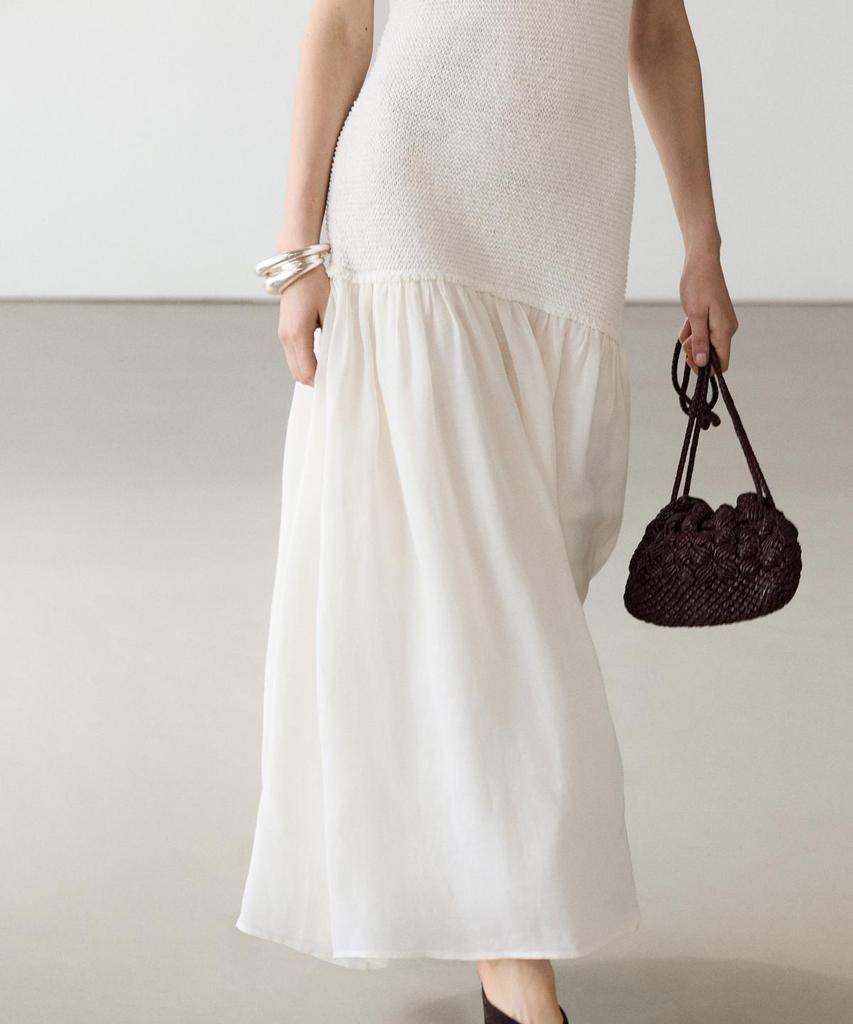 Masimodutti Linen Blend Long Dress