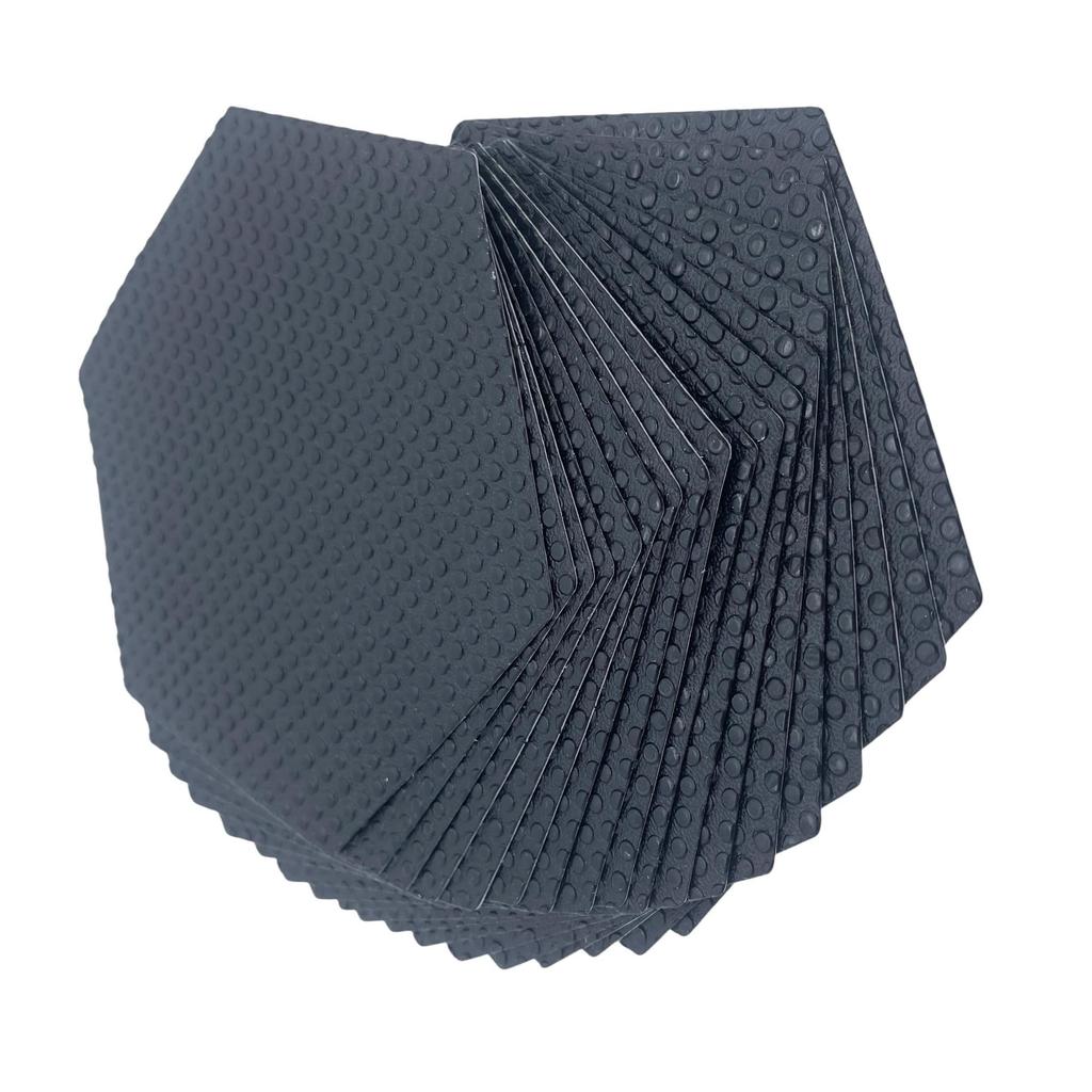 Hexagon Clear Surf Traction Grip Traction Pad Semi-Clear Deck Pad for Surfboards (black-A)