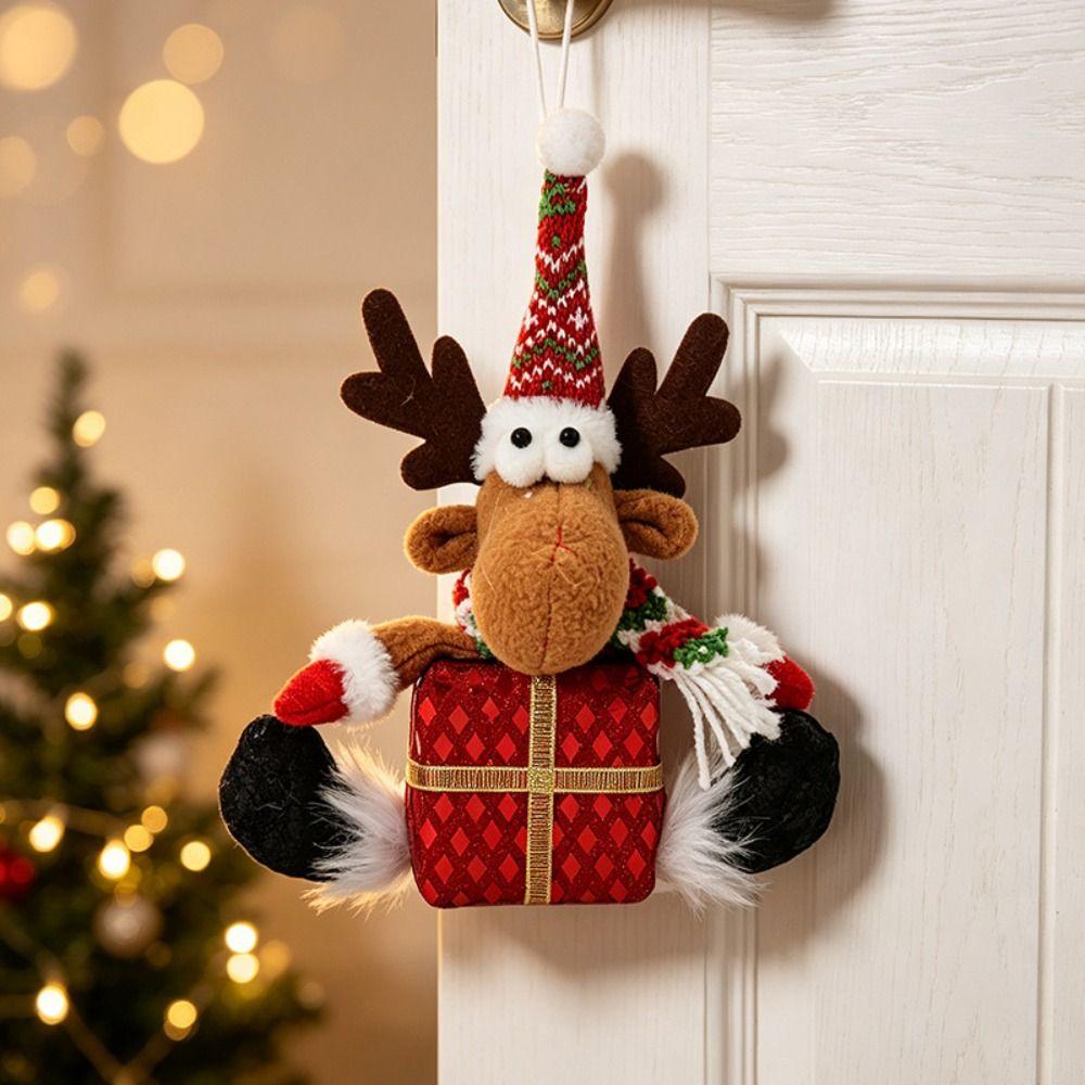 Hanging Style Christmas Hanging Ornament Creative Santa Claus Figurine New Gift Box Doll Holiday
