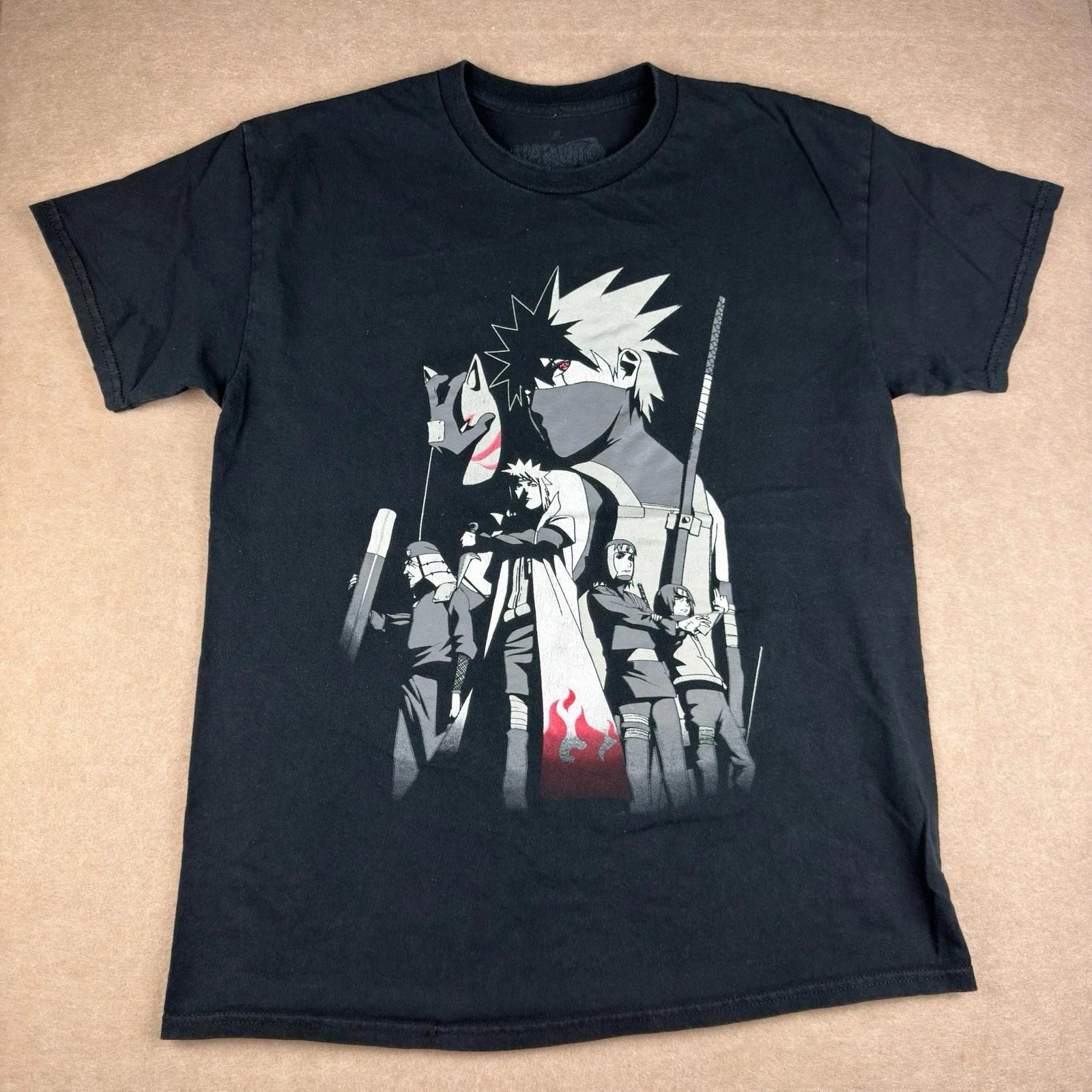 Naruto Shippuden Kakashi Anbu Black Graphic T-Shirt Men’s Size Medium Anime Tee 3XL