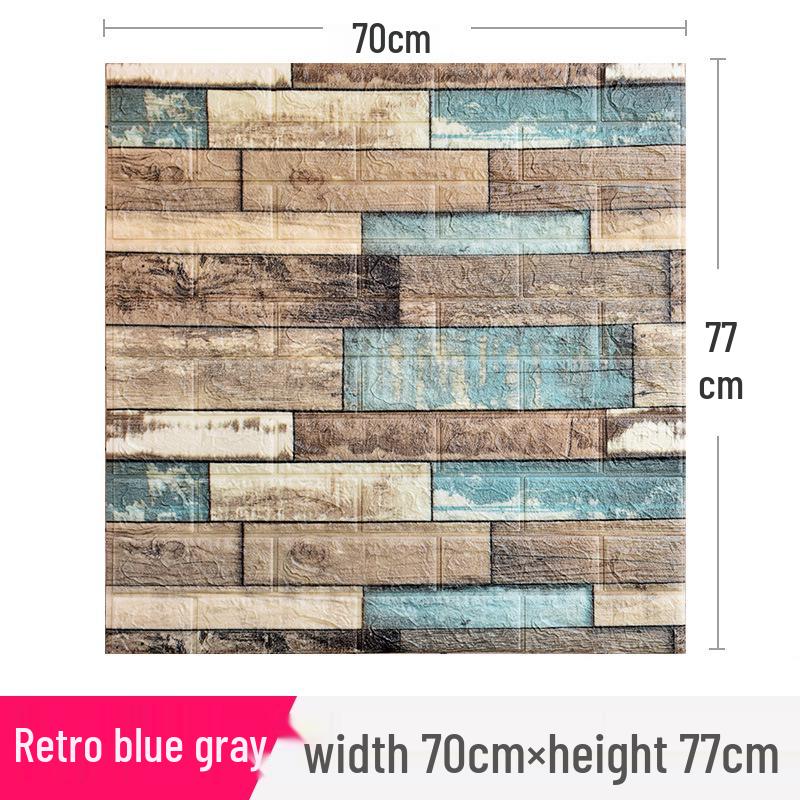 3D Foam Self-Adhesive Wall Stickers: Waterproof, Anti-Collision, Soft Pack Wallpaper for Bedroom Decoration