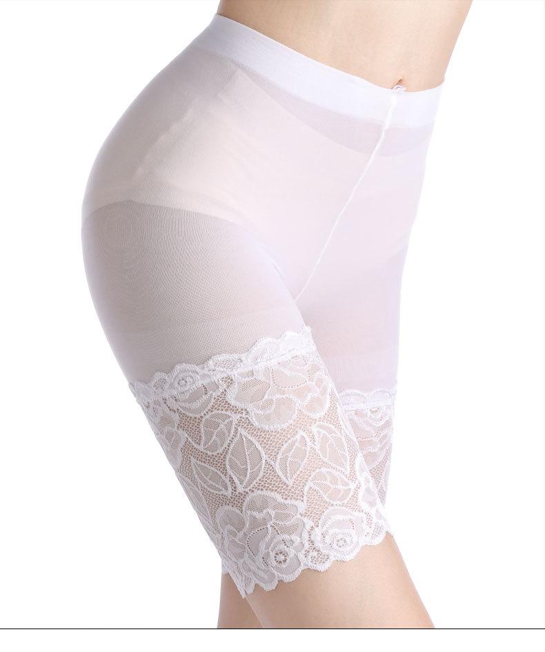 

Женские больших размеров ледяной шелк антиэкспозиционные кружевные безопасные леггинсы One Size 90-130 jin