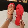 Fashion 2025 Brand Ladies Shoes Basic Women's Slippers Outdoor Beach Slippers Women Round Toe Narrow Band Flat with Thimble Toe Sandals