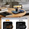 7 In 1 Dual Magnetic Wireless Charging Station for Samsung Foldable Charger with Clock LED Night Light